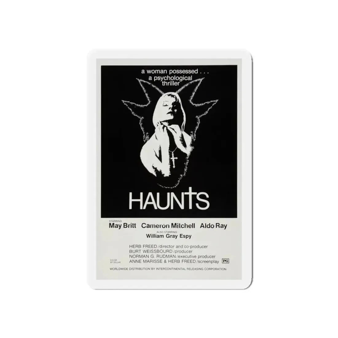 HAUNTS 1977 Movie Poster - Refrigerator Magnet 5 Inch - The Sticker Space