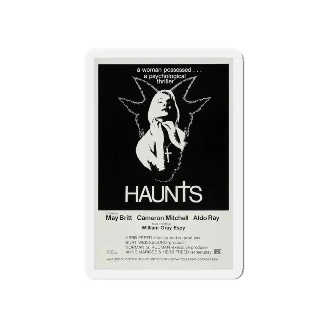 HAUNTS 1977 Movie Poster - Refrigerator Magnet 6 Inch - The Sticker Space