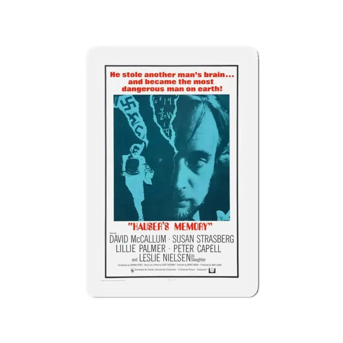 HAUSER'S MEMORY 1970 Movie Poster - Refrigerator Magnet 3 Inch - The Sticker Space