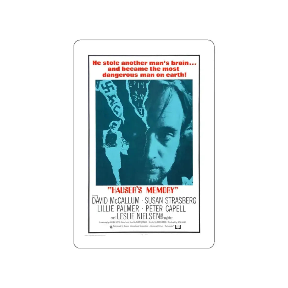 HAUSER'S MEMORY 1970 Movie Poster STICKER Vinyl Die-Cut Decal 3 Inch - The Sticker Space