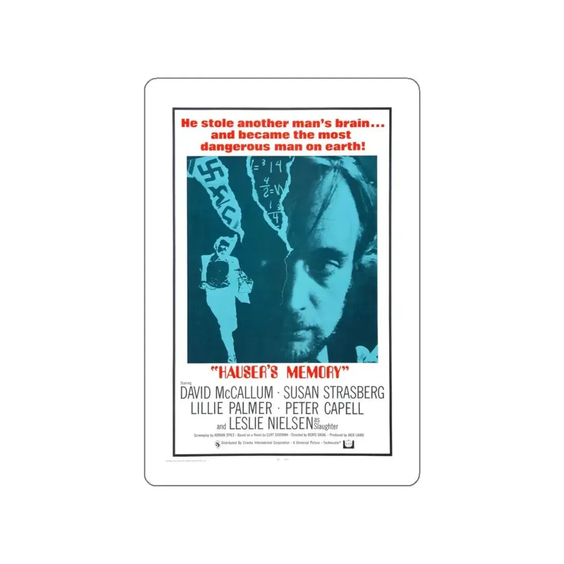 HAUSER'S MEMORY 1970 Movie Poster STICKER Vinyl Die-Cut Decal 6 Inch - The Sticker Space