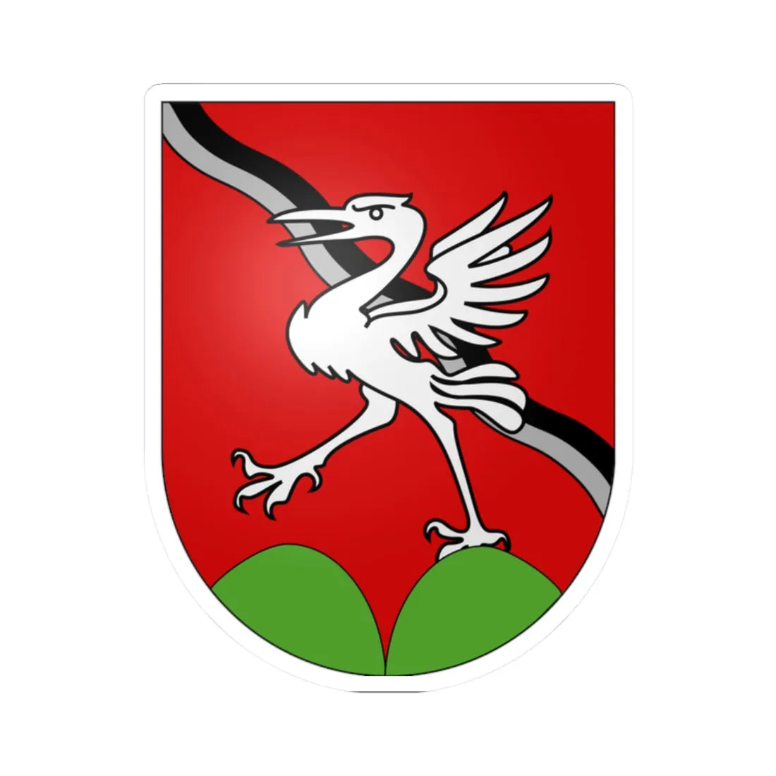 Haut-Intyamon-coat of arms (Switzerland) (Coat of Arms) STICKER Vinyl Kiss-Cut Decal 2 Inch White - The Sticker Space