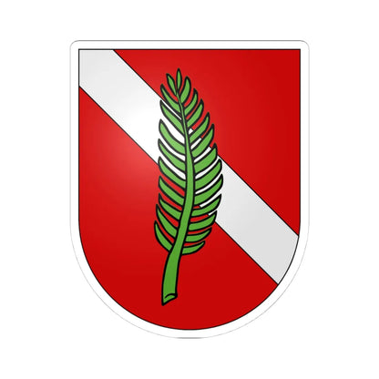 Hauteville-coat of arms (Switzerland) (Coat of Arms) STICKER Vinyl Kiss-Cut Decal 4 Inch White - The Sticker Space
