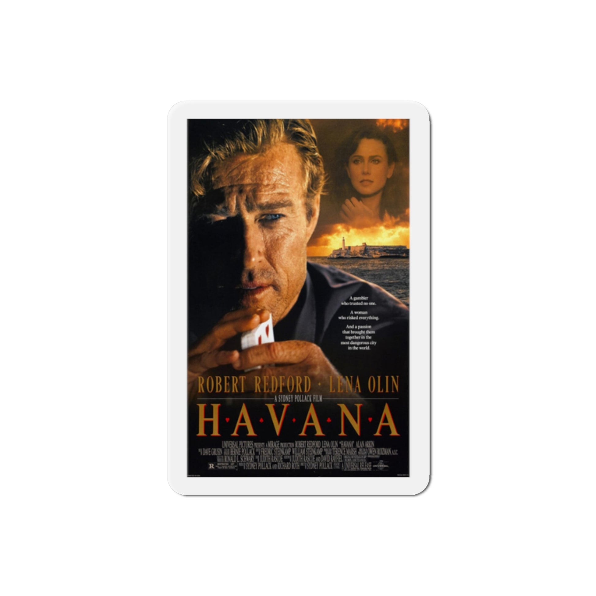 Havana 1990 Movie Poster Die-Cut Magnet-2" x 2"-The Sticker Space