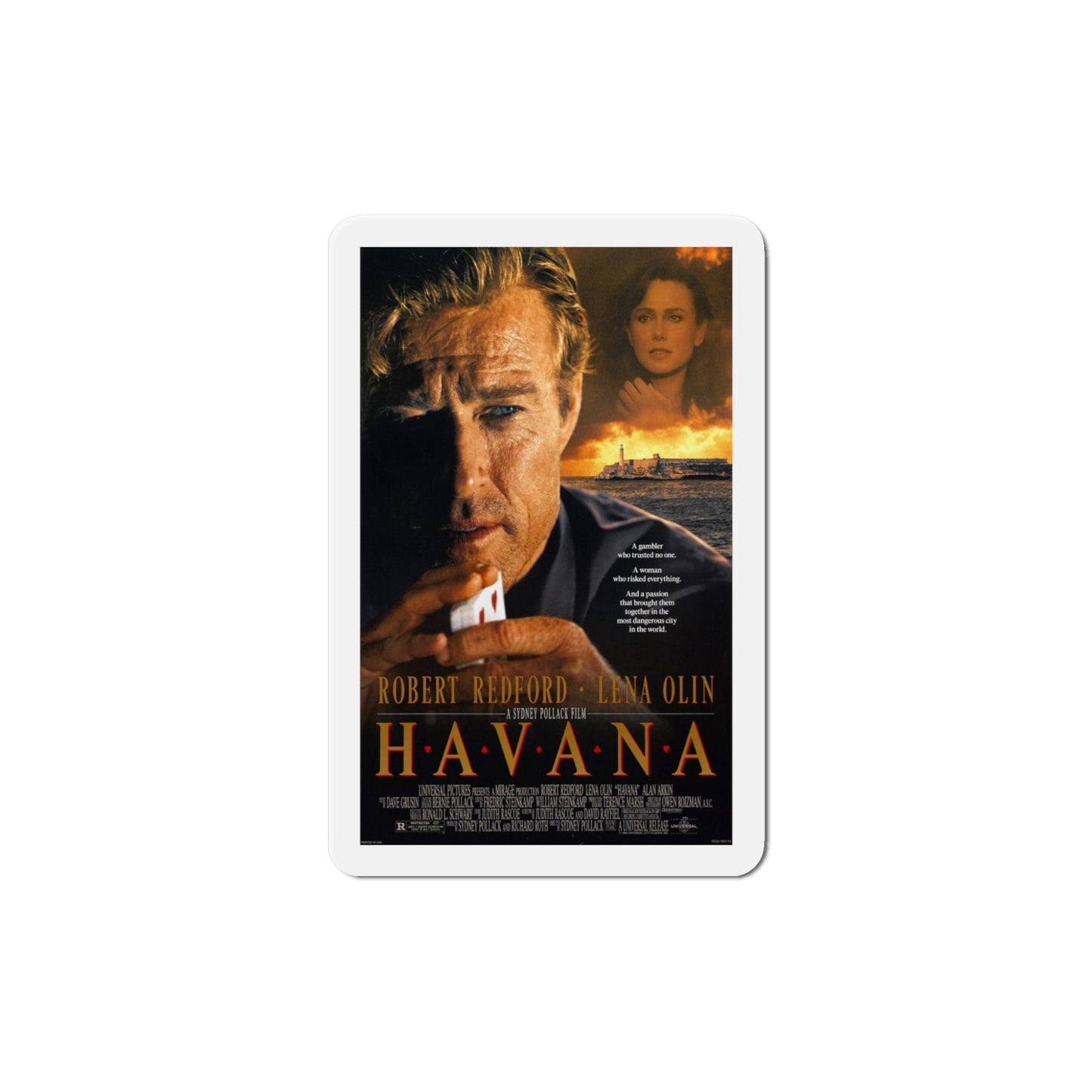 Havana 1990 Movie Poster Die-Cut Magnet-5" x 5"-The Sticker Space