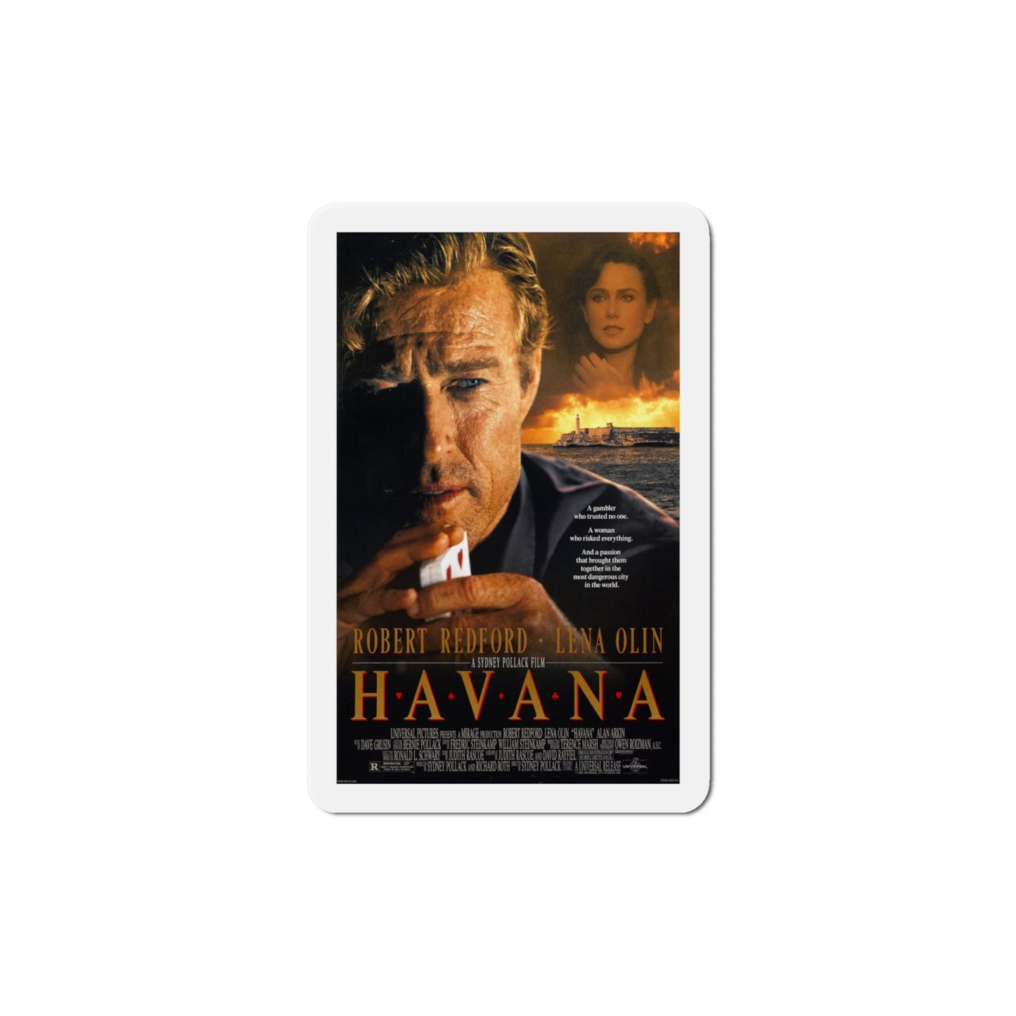 Havana 1990 Movie Poster Die-Cut Magnet-6 × 6"-The Sticker Space