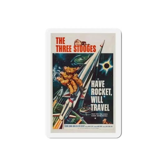 Have Rocket Will Travel 1959 Movie Poster Refrigerator Magnet 2 Inch - The Sticker Space