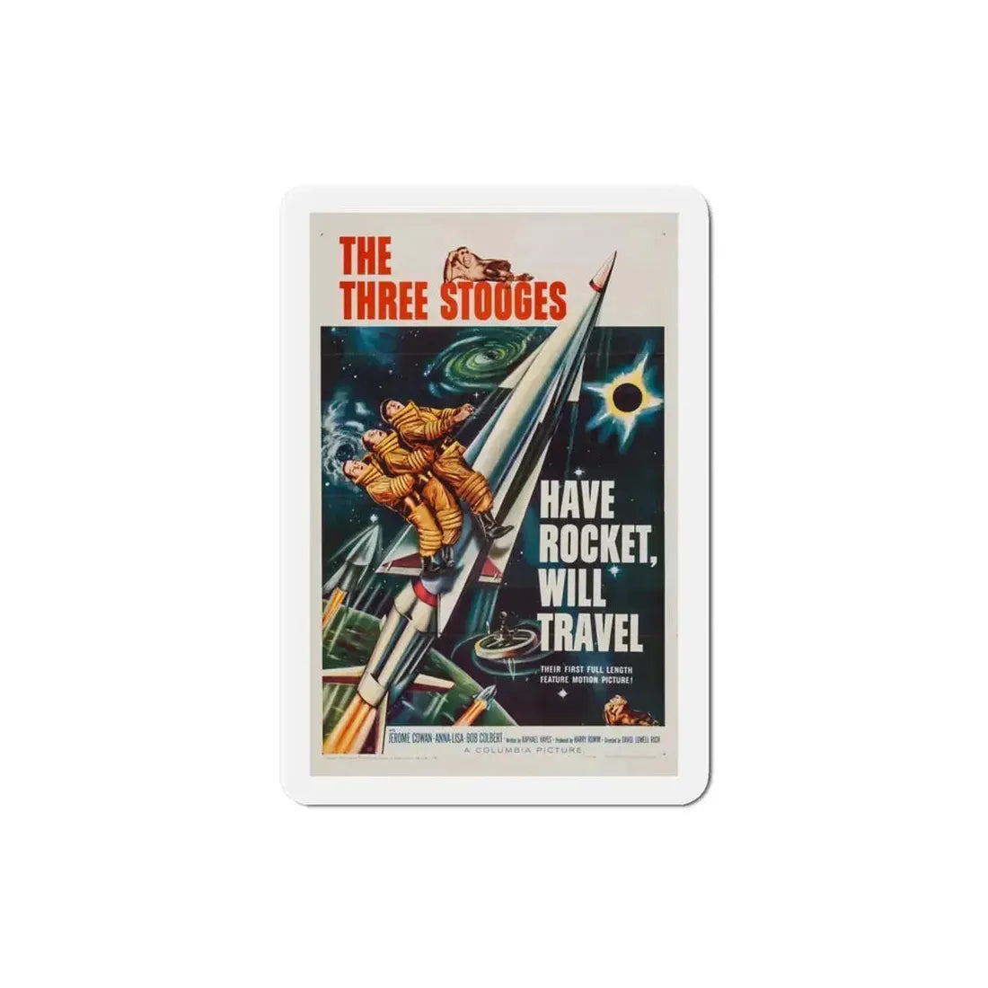 Have Rocket Will Travel 1959 Movie Poster Refrigerator Magnet - The Sticker Space