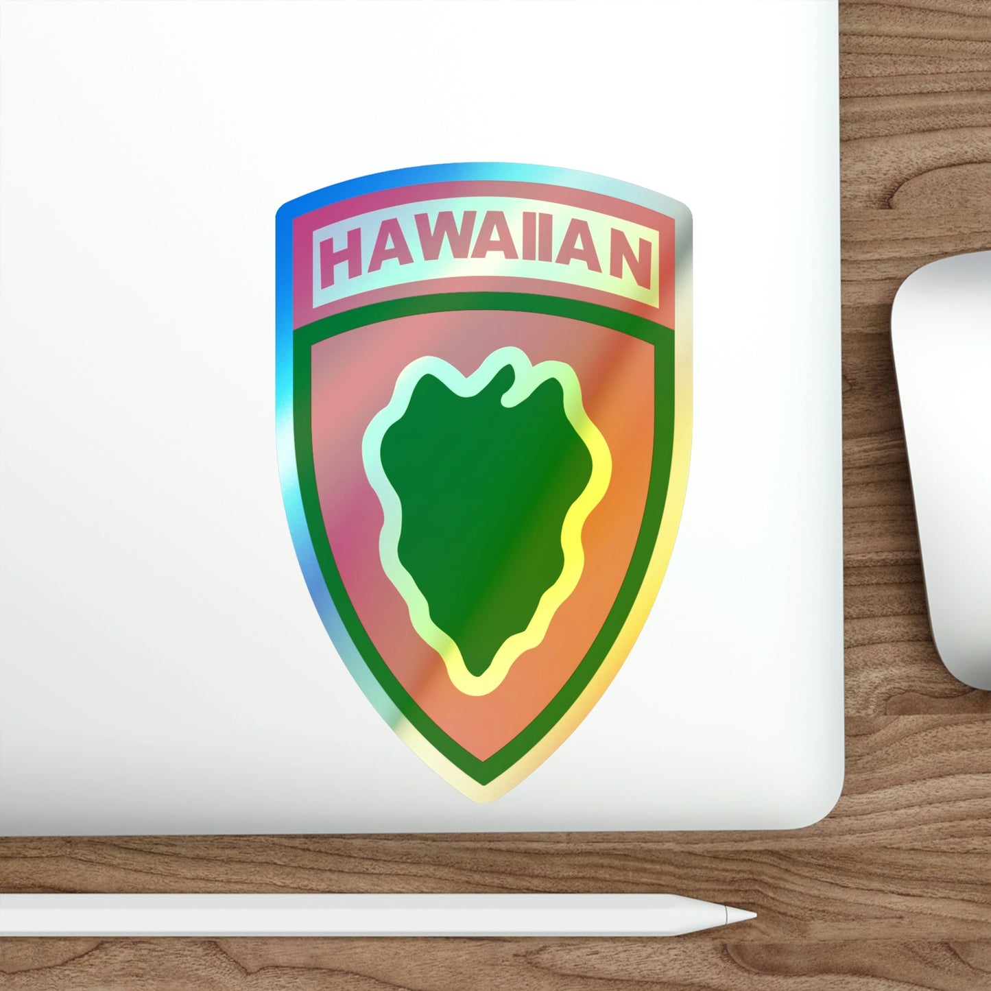 Hawaiian Division (U.S. Army) Holographic STICKER Die-Cut Vinyl Decal-The Sticker Space