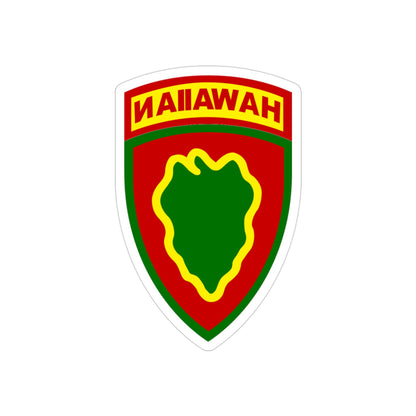 Hawaiian Division (U.S. Army) REVERSE PRINT Transparent STICKER-3 Inch-The Sticker Space