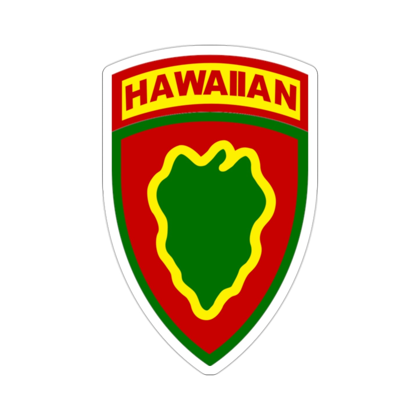 Hawaiian Division (U.S. Army) STICKER Vinyl Die-Cut Decal-2 Inch-The Sticker Space