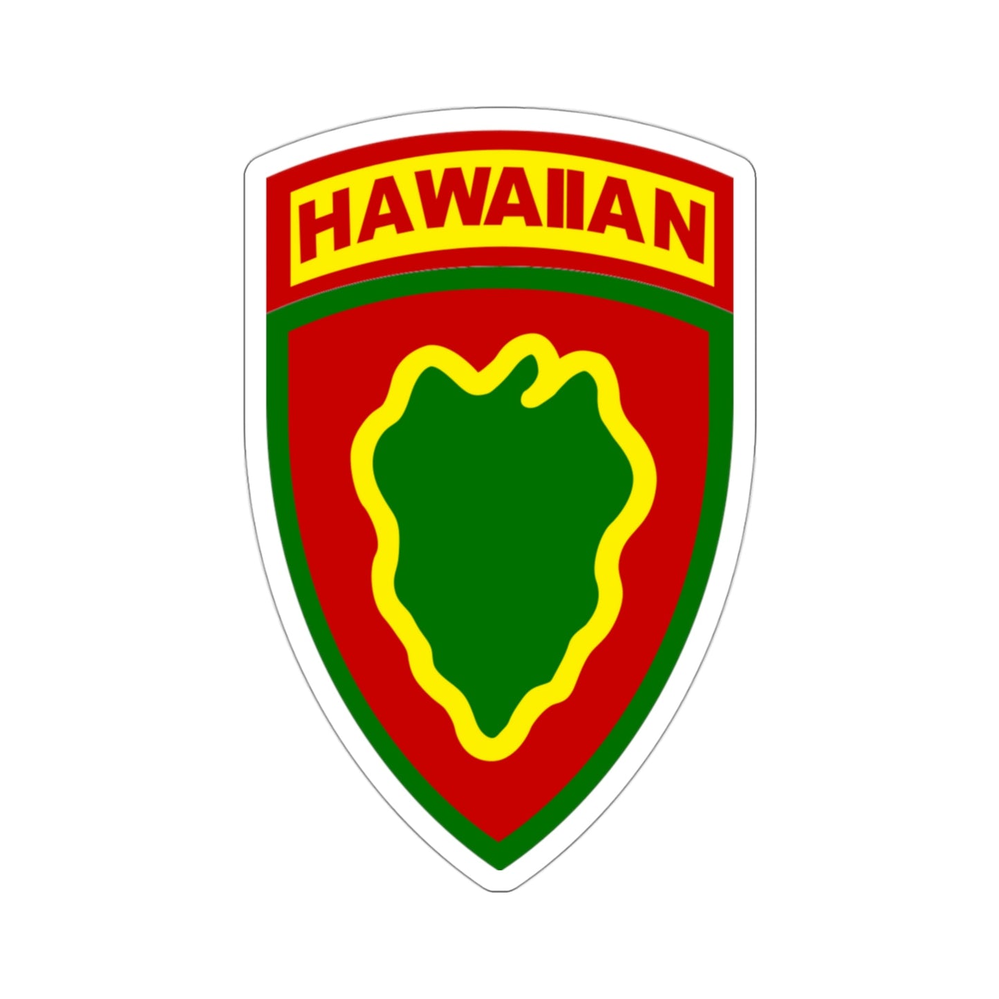 Hawaiian Division (U.S. Army) STICKER Vinyl Die-Cut Decal-3 Inch-The Sticker Space