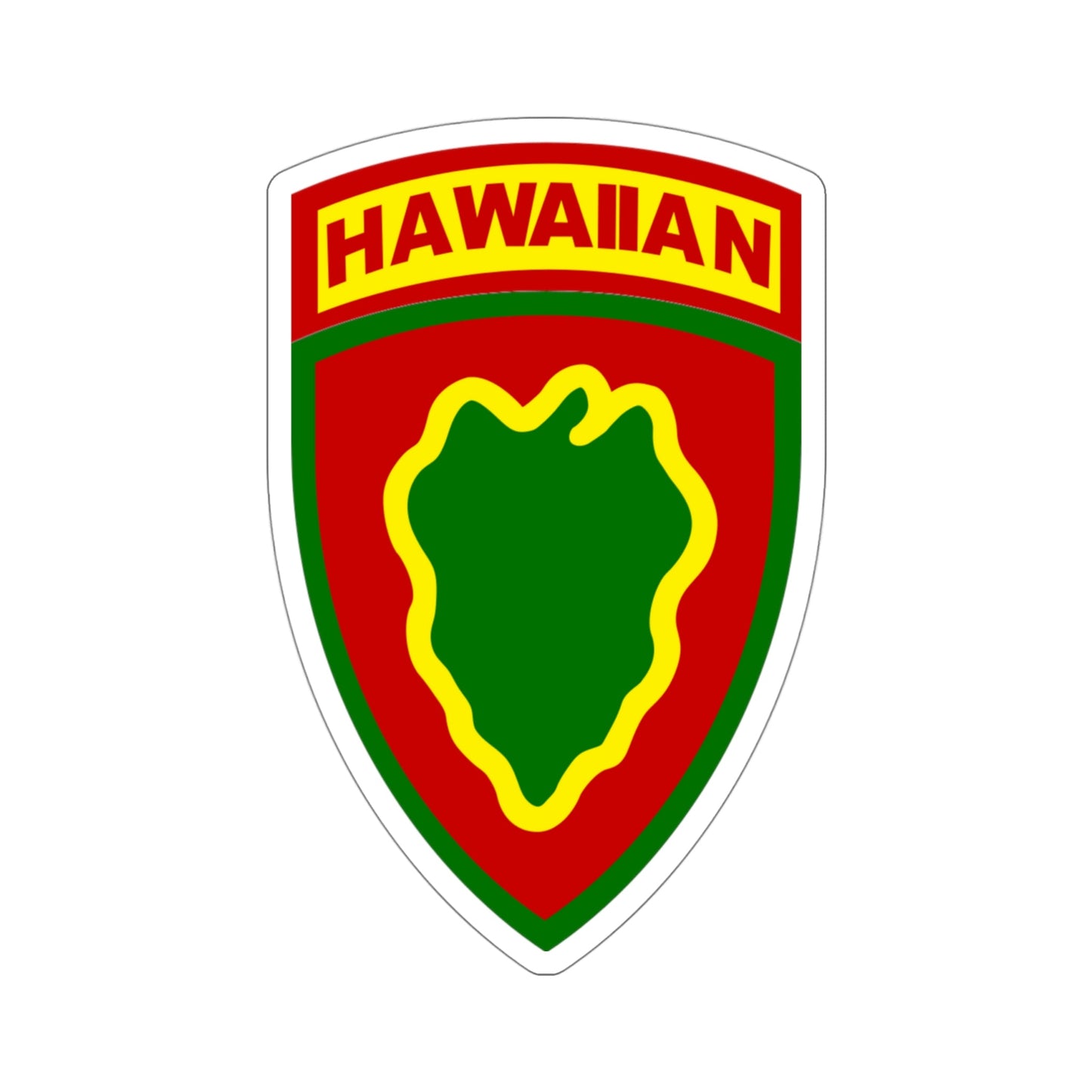 Hawaiian Division (U.S. Army) STICKER Vinyl Die-Cut Decal-4 Inch-The Sticker Space