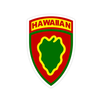 Hawaiian Division (U.S. Army) Transparent STICKER Die-Cut Vinyl Decal-3 Inch-The Sticker Space