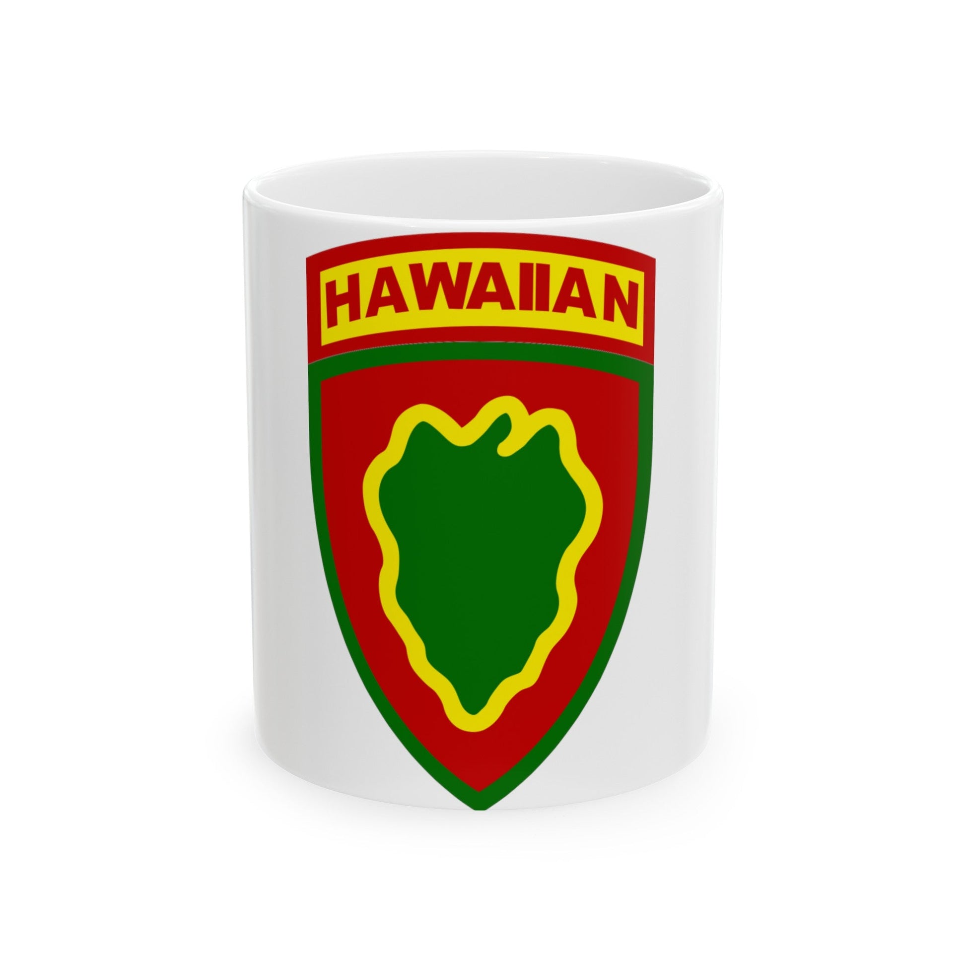 Hawaiian Division (U.S. Army) White Coffee Mug-11oz-The Sticker Space