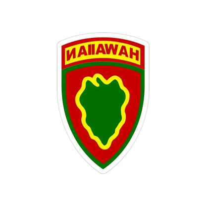 Hawaiian Division (U.S. Army) REVERSE PRINT Transparent Die-Cut STICKER - The Sticker Space