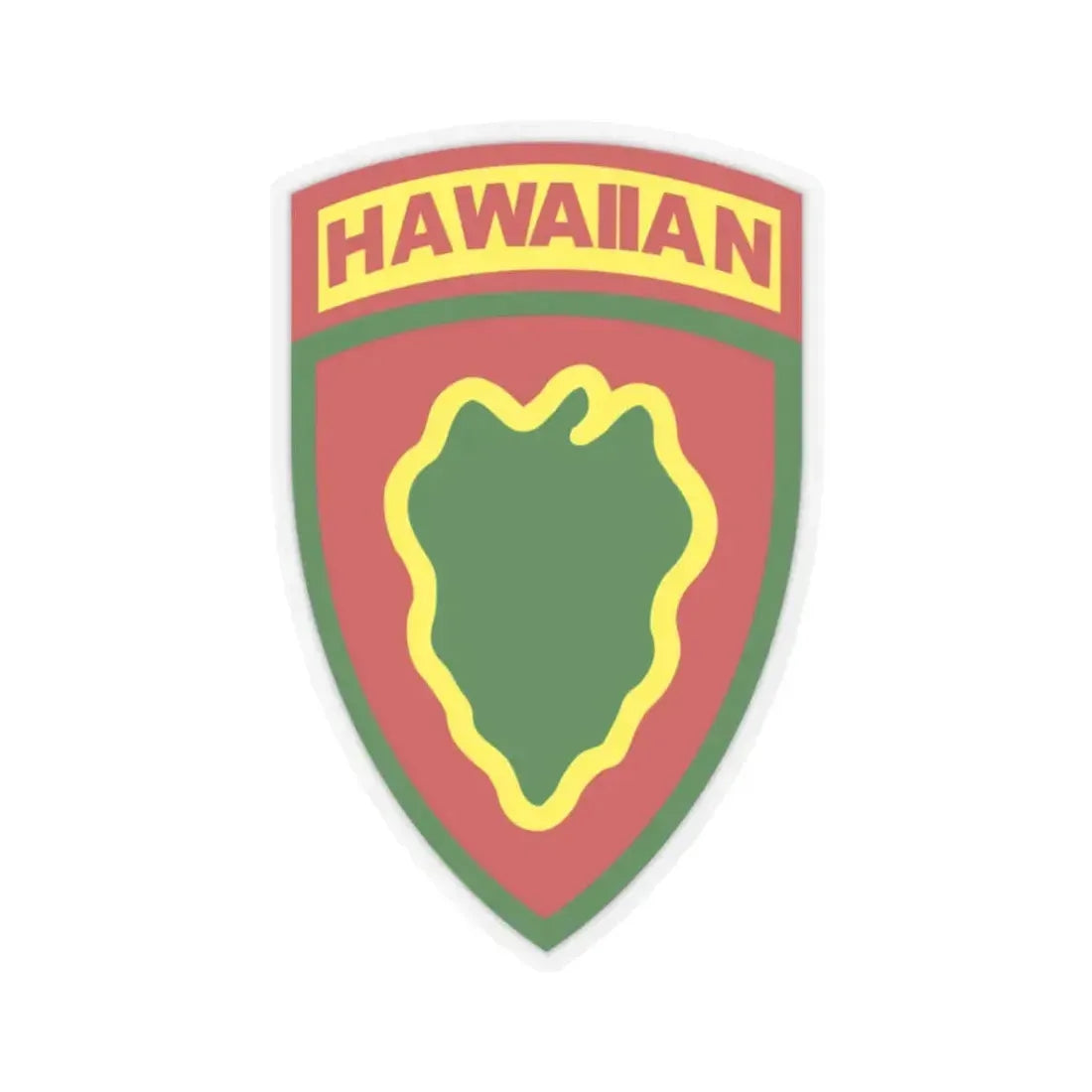 Hawaiian Division (U.S. Army) STICKER Vinyl Kiss-Cut Decal 2 Inch Transparent - The Sticker Space