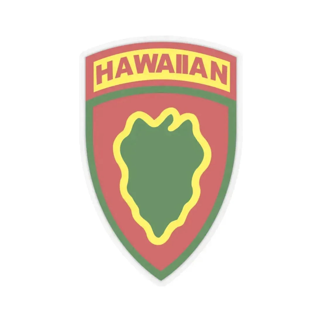 Hawaiian Division (U.S. Army) STICKER Vinyl Kiss-Cut Decal 4 Inch Transparent - The Sticker Space
