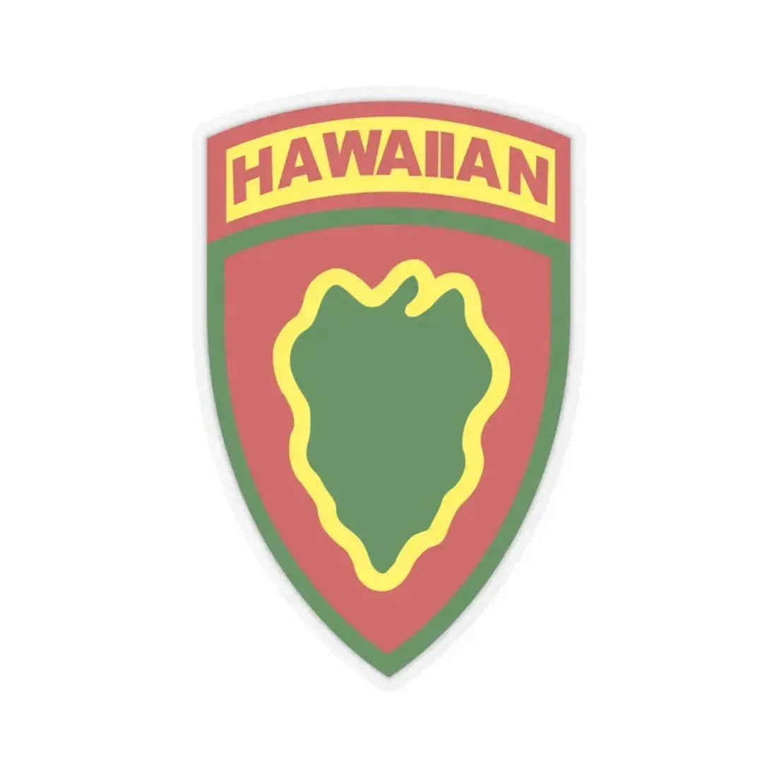 Hawaiian Division (U.S. Army) STICKER Vinyl Kiss-Cut Decal 6 Inch Transparent - The Sticker Space