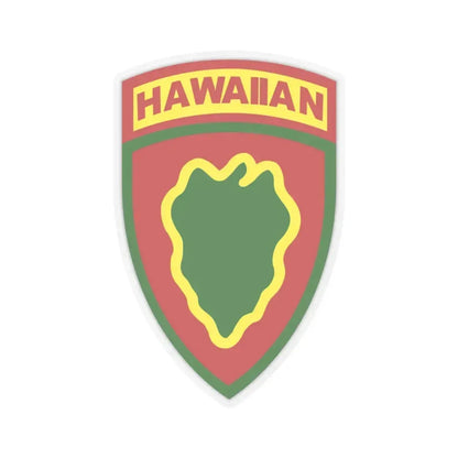 Hawaiian Division (U.S. Army) STICKER Vinyl Kiss-Cut Decal 6 Inch Transparent - The Sticker Space