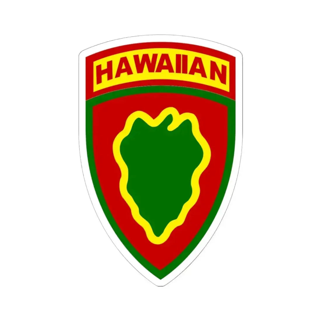 Hawaiian Division (U.S. Army) STICKER Vinyl Kiss-Cut Decal 6 Inch White - The Sticker Space