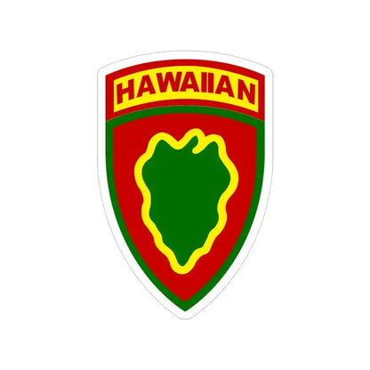 Hawaiian Division (U.S. Army) Transparent STICKER Die-Cut Vinyl Decal 3 Inch - The Sticker Space