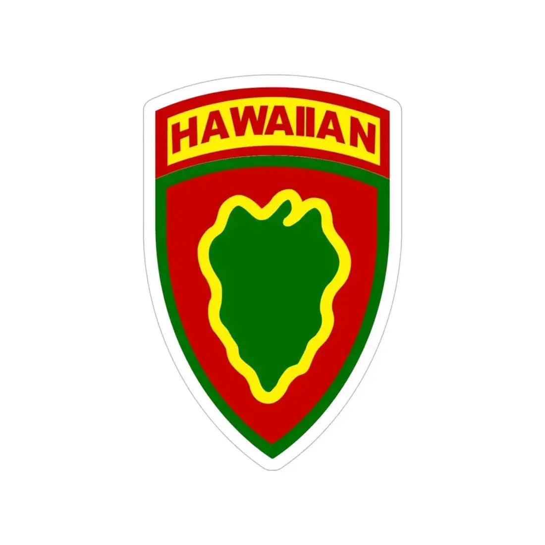 Hawaiian Division (U.S. Army) Transparent STICKER Die-Cut Vinyl Decal 5 Inch - The Sticker Space