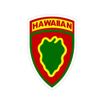 Hawaiian Division (U.S. Army) Transparent STICKER Die-Cut Vinyl Decal 5 Inch - The Sticker Space