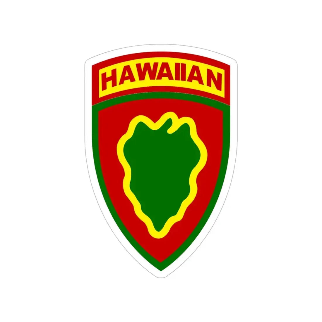 Hawaiian Division (U.S. Army) Transparent STICKER Die-Cut Vinyl Decal 5 Inch - The Sticker Space