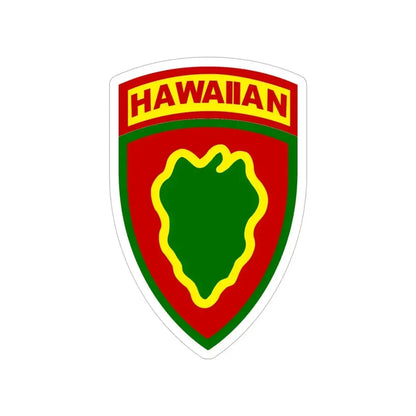 Hawaiian Division (U.S. Army) Transparent STICKER Die-Cut Vinyl Decal 6 Inch - The Sticker Space