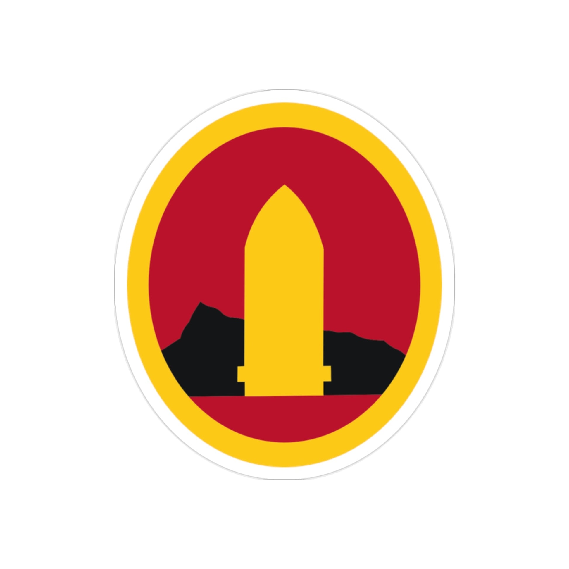 Hawaiian Seperate Coast Artillery Brigade (U.S. Army) REVERSE PRINT Transparent STICKER-2" × 2"-The Sticker Space