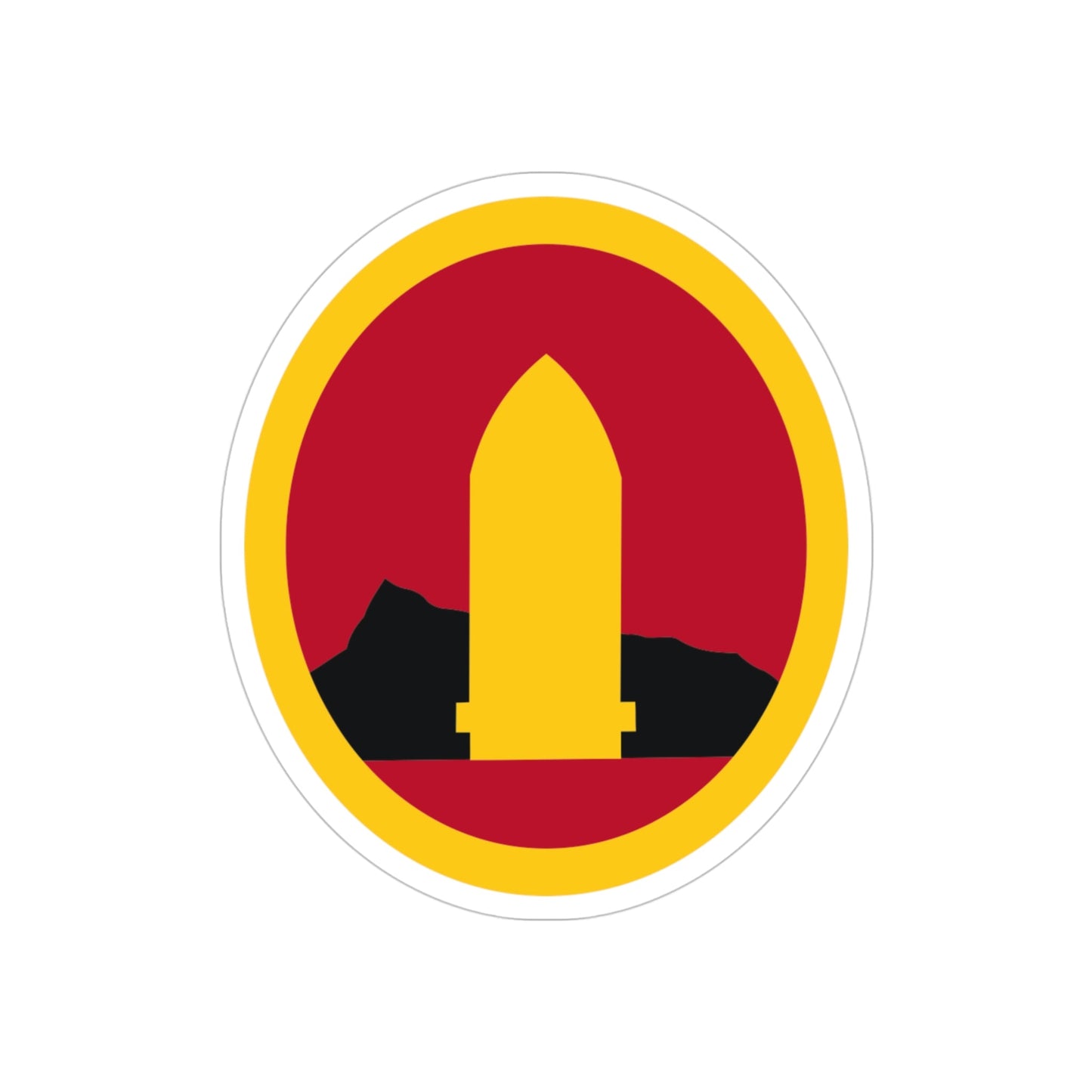 Hawaiian Seperate Coast Artillery Brigade (U.S. Army) REVERSE PRINT Transparent STICKER-4" × 4"-The Sticker Space