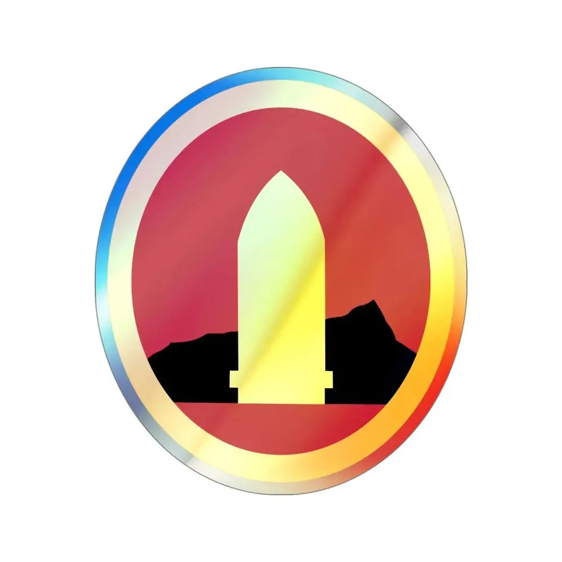 Hawaiian Seperate Coast Artillery Brigade (U.S. Army) Holographic STICKER Die-Cut Vinyl Decal 4 Inch Holographic - The Sticker Space