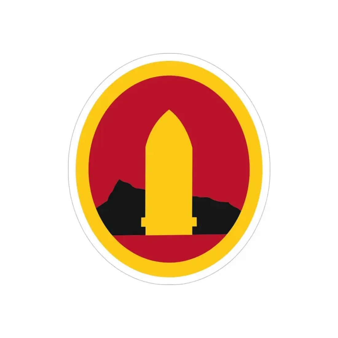 Hawaiian Seperate Coast Artillery Brigade (U.S. Army) REVERSE PRINT Transparent Die-Cut STICKER - The Sticker Space