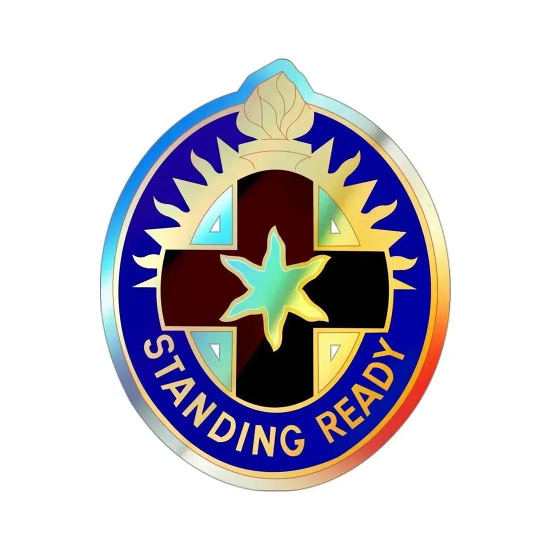 Hawley US Community Hospital (U.S. Army) Holographic STICKER Die-Cut Vinyl Decal 3 Inch Holographic - The Sticker Space