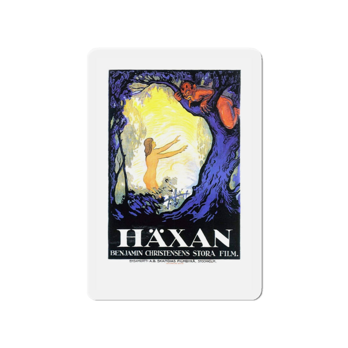 HAXAN (2) 1922 Movie Poster - Die-Cut Magnet-4" x 4"-The Sticker Space