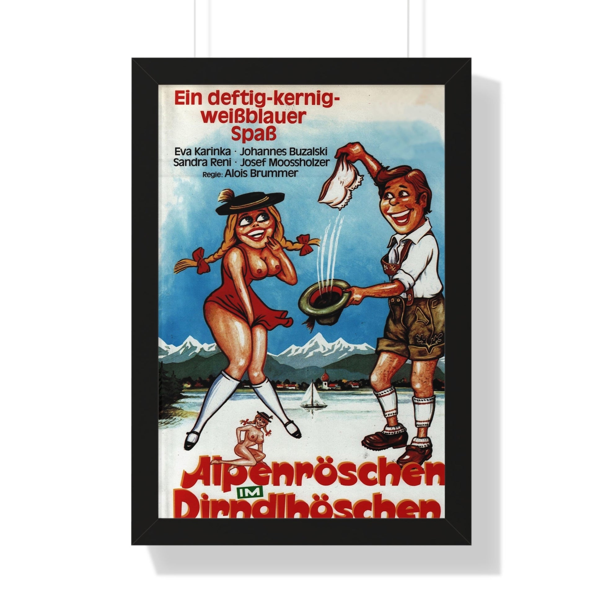 HAY COUNTRY SWINGERS 1971 - Framed Movie Poster-16″ x 24″-The Sticker Space