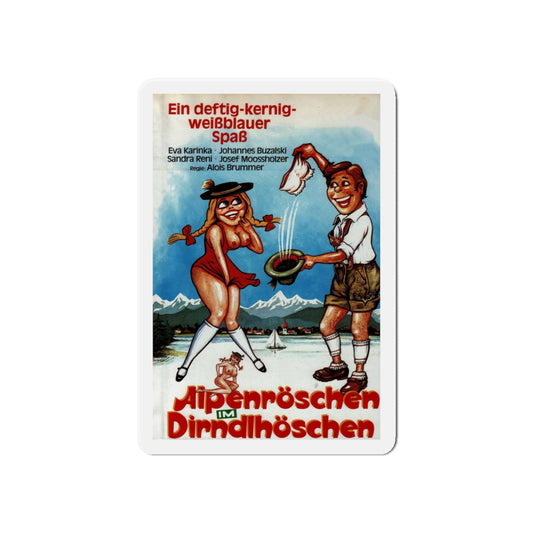 HAY COUNTRY SWINGERS 1971 Movie Poster - Die-Cut Magnet-6 × 6"-The Sticker Space