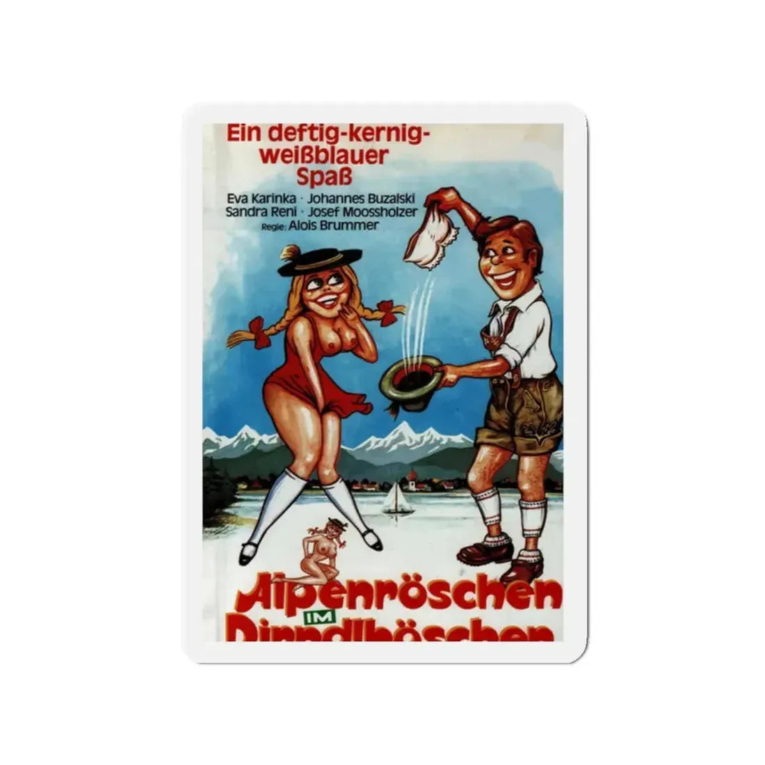 HAY COUNTRY SWINGERS 1971 Movie Poster - Refrigerator Magnet 2 Inch - The Sticker Space