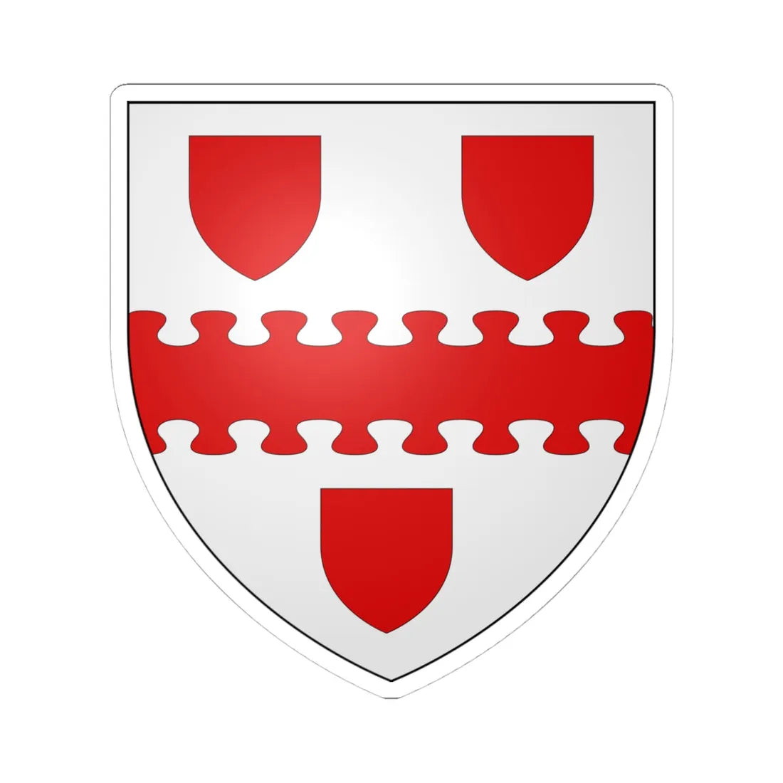 Hay of Cardenie arms (Scotland) (Coat of Arms) STICKER Vinyl Kiss-Cut Decal 4 Inch White - The Sticker Space