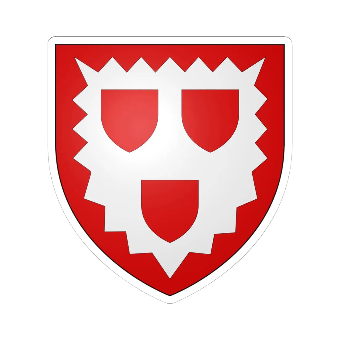 Hay of Naughton arms (Scotland) (Coat of Arms) STICKER Vinyl Kiss-Cut Decal 4 Inch White - The Sticker Space