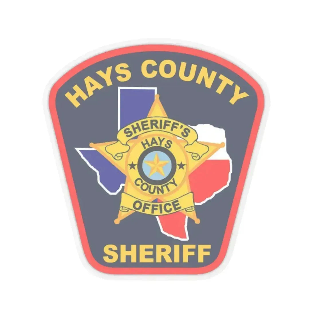 Hays County Sherrif Texas - STICKER Vinyl Kiss-Cut Decal 2 Inch Transparent - The Sticker Space