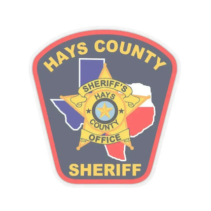 Hays County Sherrif Texas - STICKER Vinyl Kiss-Cut Decal 4 Inch Transparent - The Sticker Space