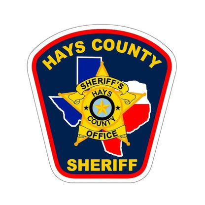 Hays County Sherrif Texas - STICKER Vinyl Kiss-Cut Decal 6 Inch White - The Sticker Space
