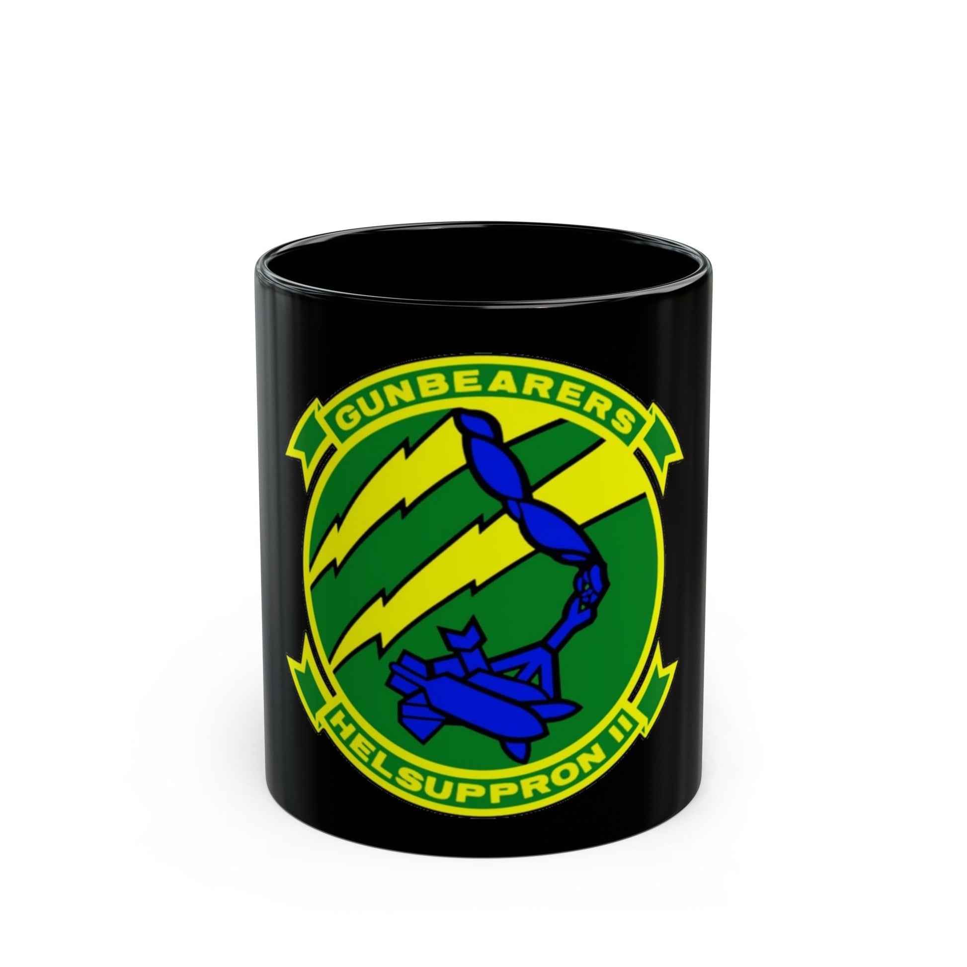 HC 11 Helicopter Combat Support Squadron 11 (U.S. Navy) Black Coffee Mug-11oz-The Sticker Space