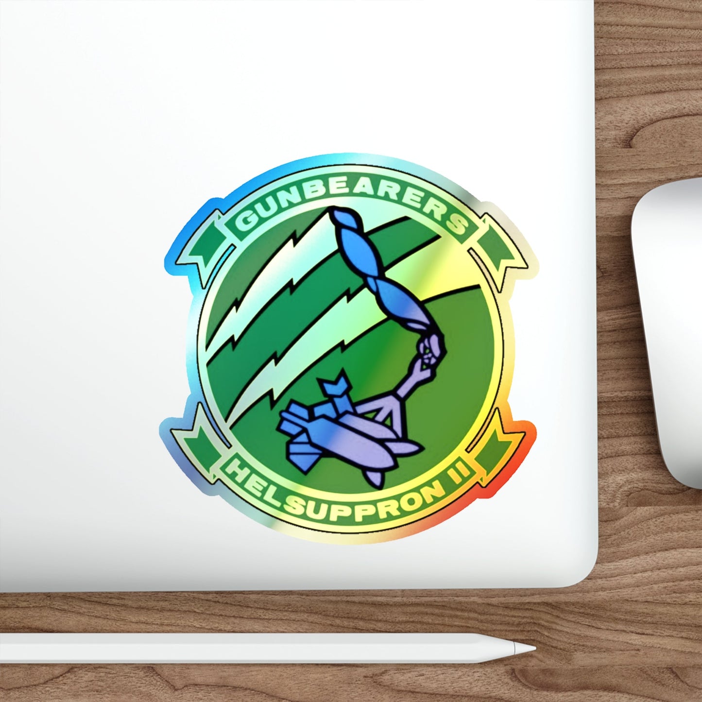 HC 11 Helicopter Combat Support Squadron 11 (U.S. Navy) Holographic STICKER Die-Cut Vinyl Decal-The Sticker Space