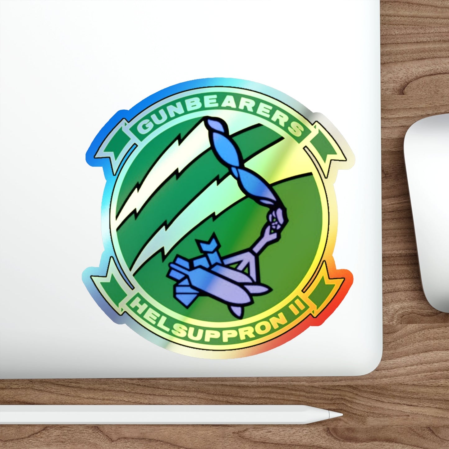 HC 11 Helicopter Combat Support Squadron 11 (U.S. Navy) Holographic STICKER Die-Cut Vinyl Decal-The Sticker Space