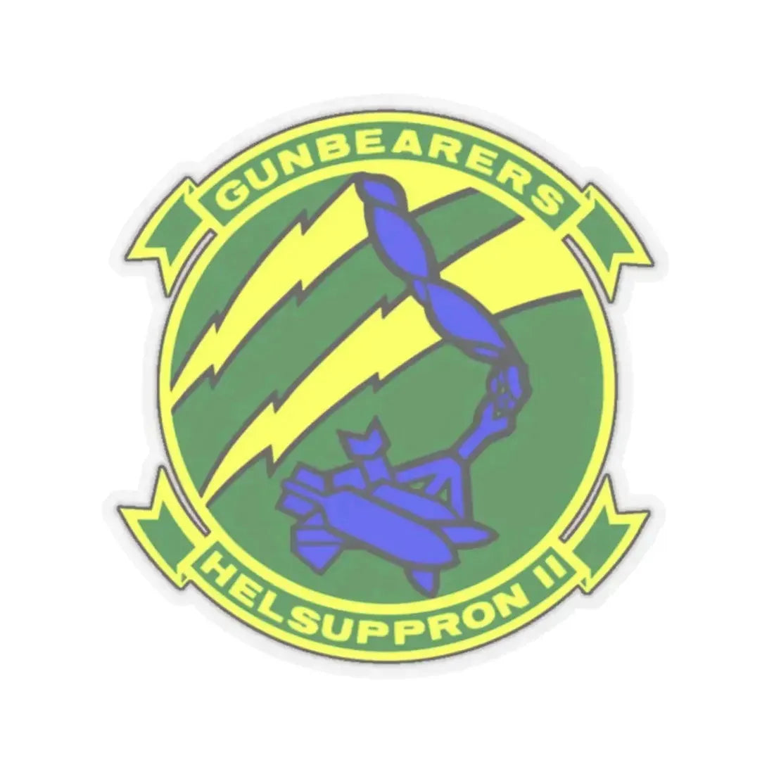 HC 11 Helicopter Combat Support Squadron 11 (U.S. Navy) STICKER Vinyl Kiss-Cut Decal 4 Inch Transparent - The Sticker Space