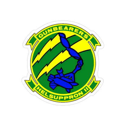 HC 11 Helicopter Combat Support Squadron 11 (U.S. Navy) Transparent STICKER Die-Cut Vinyl Decal 2 Inch Transparent - The Sticker Space