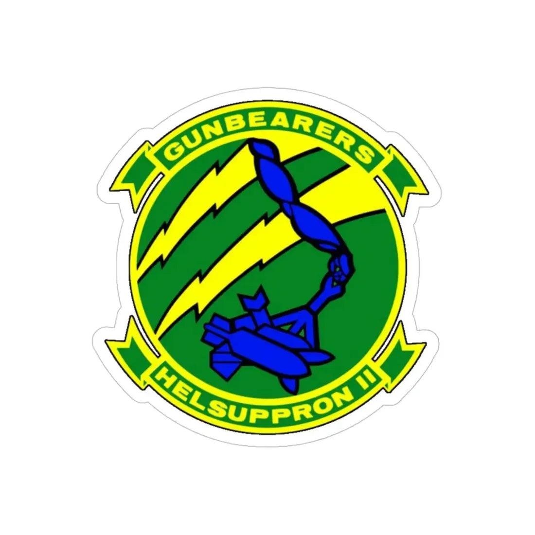 HC 11 Helicopter Combat Support Squadron 11 (U.S. Navy) Transparent STICKER Die-Cut Vinyl Decal 4 Inch Transparent - The Sticker Space